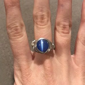 Chunky Blue Marble Ring